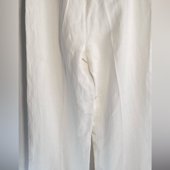 Max&Co white linen blend sailor pants trouser US size 4/Eu8 NWT - Picture 4 of 10